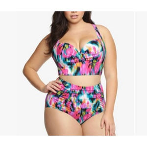 Plus Size Swimsuit Bikini women two piece beach wear